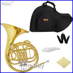 Intermediate F Single French Horn 3 Keys Gold with Silver Plated Mouthpiece