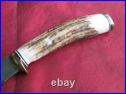 Irvin Campbell IRBI Custom Handmade Trailing Point Hunting Knife