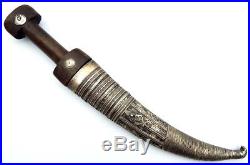 Islamic Antique Ottoman Persian Khanjar Dagger with Silver Scabbard