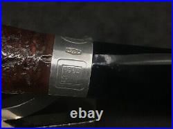 Italian Estates Brebbia Sandblast Paneled Horn with Silver (Jubilee 1997) Pipe