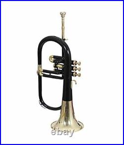 JAZZ AND HERITAGE FEST Flugel Horn 3 Valve Black Bb Pitch With Hard Case & MP