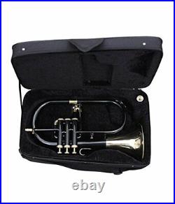 JAZZ AND HERITAGE FEST Flugel Horn 3 Valve Black Bb Pitch With Hard Case & MP