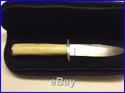 Jack Crockford mini-Bowie knife with stag horn handle