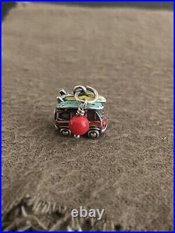 James Avery Retired Surfs Up Enamel Van With Red Bead Charm Sterling Silver