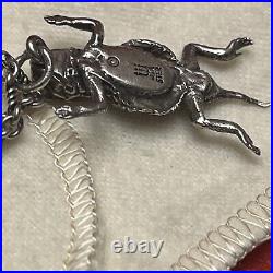 James Avery Twisted Link 36 chain with1 & 1/2 inch rare Horned Toad with BOX