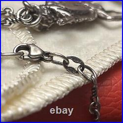 James Avery Twisted Link 36 chain with1 & 1/2 inch rare Horned Toad with BOX