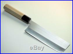Japanese Nakiri Knife Powdered HSS 165mm with Octagonal Buffalo Horn Hhandle