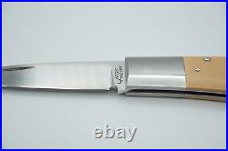Jess Horn Custom Knives Pocket Horn Ats-34 #601 With Pouch Rare