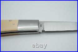 Jess Horn Custom Knives Pocket Horn Ats-34 #601 With Pouch Rare