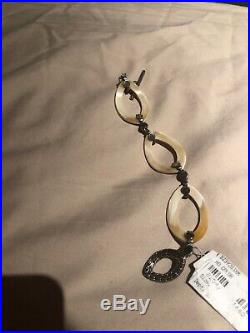 John Hardy 18 K dot Gold & Silver Link Bracelet with Buffalo Horn, $795
