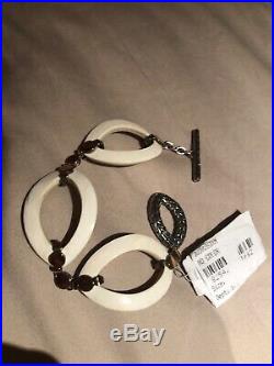 John Hardy 18 K dot Gold & Silver Link Bracelet with Buffalo Horn, $795
