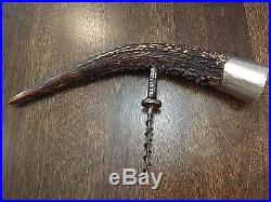 John Hasselbring Corkscrew Large 10 Stag Horn with silver cap