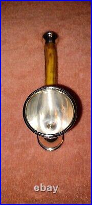 John Hasselbring JH Sterling Silver Hallmarked Double Jigger with Horn Handle 40