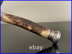 John Hasselbring Sterling Silver Hallmarked Double Jigger with Horn Handle