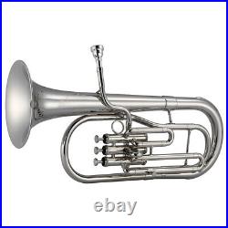Jupiter JAH700S Key of Eb Silver Plated Brass Body Alto Horn With Case