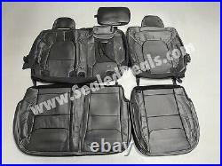 Katzkin Black Leather Seat Covers for 2019-22 Ram Crew Cab 1500 Big Horn
