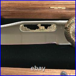 Kershaw Big Ram Horn Bowie Knife With Case