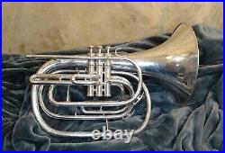 King 1122 Marching Bb French Horn # 2 in Good Condition Refurbished