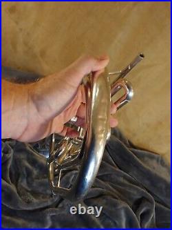 King 1122 Marching Bb French Horn in Good Condition Refurbished