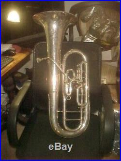 King 627 Baritone Horn With Silver Finish