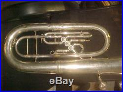 King 627 Baritone Horn With Silver Finish