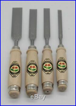 Kirschen 1181000 Firmer Chisel Set with Horn Beam Handle, Beige/Silver, Set o