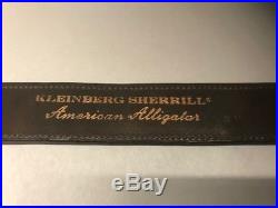 Kleinberg Sherrill Alligator Belt with Sterling Silver Horn Buckle Dated 1989