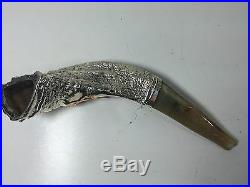Kosher Ram Horn Shofar with Silver Plate featuring the Star of David