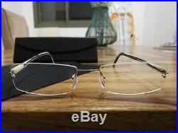 LINDBERG Spirit Rimless Eyeglasses 2081 020/6725 Color K40 Silver With Horn Arms