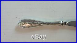 LOVELY ANTIQUE AMERICAN STERLING HANDLED SHOE HORN with ENGRAVED FLORAL DESIGN