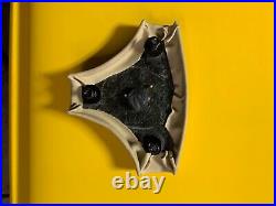 Lamborghini Diablo Style Replica Horn Pad with Rare OEM Matte Silver Bull Emblem