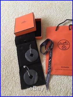 Large HERMES horn with silver earrings SOLD OUT