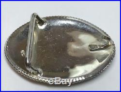 Large Sterling Silver Belt Buckle Texan Bull With Horns Texas Chicago 50 Grams