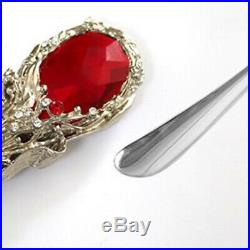 Long Metal Shoe Horn with Crystal Ruby Head 56cm22inches