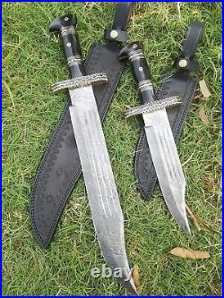 Lot Custom Handmade Hunting knife With Buffalo Horn Handle lot Bowie Knife
