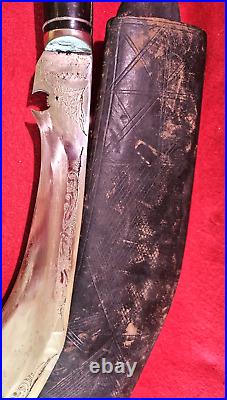 MASSIVE Vintage Kukri Knife Set with Sheath