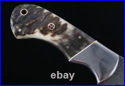 MONTANA TERRITORY KNIVES Custom Tanto Hunting Knife with Rams Horn Handles M T