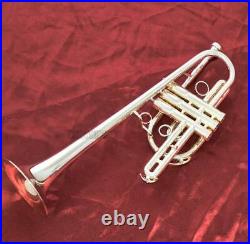 Marching Trumpet Monel Piston Bb Silver Plated Horn With Case Free shipping