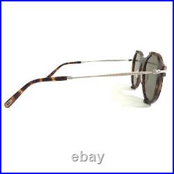 Matsuda Sunglasses M1013 MMG Silver Brown Horn Round Frames with Green Lenses