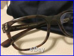 Maybach Buffalo Horn Frames Brown With Silver Hardware