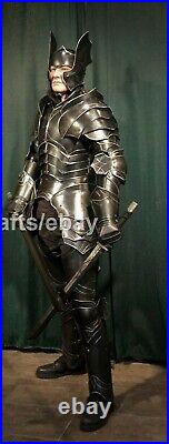 Medieval Knight Wearable Suit Of Armor Crusader Full Body Armour With Horn T2