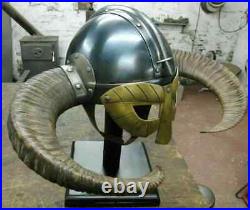 Medieval Viking Fantasy Helmet With Horns Warrior Role play/ Costume Armor Gift