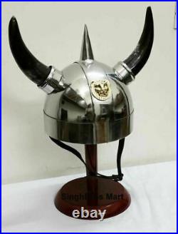 Medieval Viking Helmet With Horns Best Quality Collectible Larp Replica Handmade