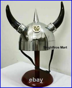 Medieval Viking Helmet With Horns Best Quality Collectible Larp Replica Handmade