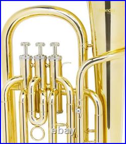 Mendini B Flat Baritone Horn with Stainless Steel Pistons (Beginner)