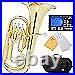 Mendini MEP-L Lacquer Brass B Flat Euphonium with Stainless Steel Pistons, Gold