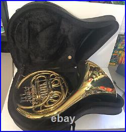 Mendini MFH-30 Double French Horn Silver, Yellow With Case Mint Condition
