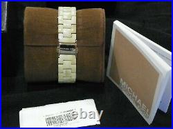 Michael Kors watch in box with tags MK5400 Horn Acetate Mother of Pearl Crystals