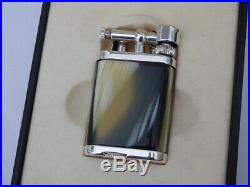 Mint Dunhill Unique Mini Lighter Faux Horn With Silver Plated Trim Boxed