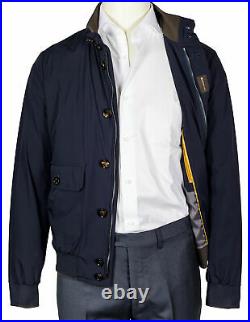 Moorer Blouson IN Dark Blue with Two Patch Pockets Reg